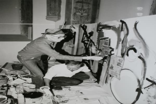 Otto Sammer beim Malen, 1987